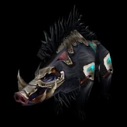 Armoured Black Boar boar
