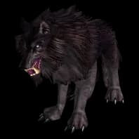 Black Worg wolf