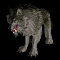 Dark Grey Worg wolf